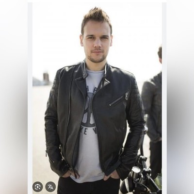 COCKPIT USA Men s MEDIUM Genuine Leather Biker Jacket Y2K Cafe Moto Racer