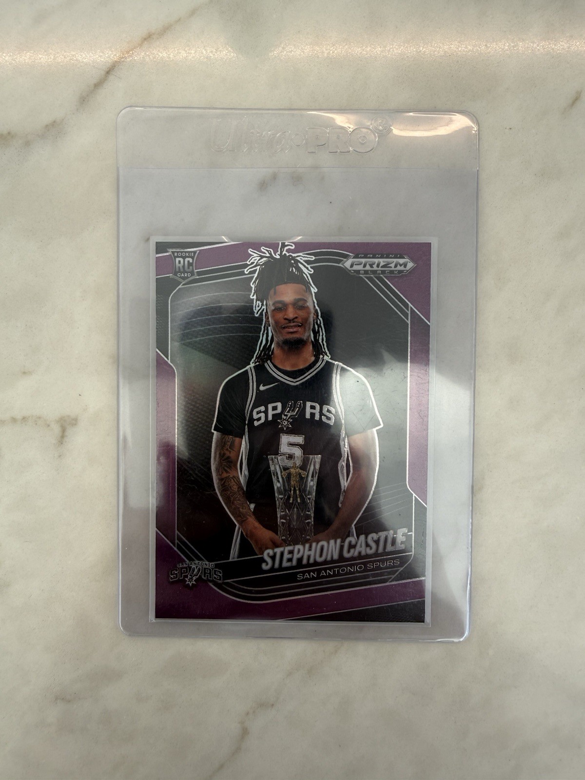 2024-25 Panini Prizm Black Stephon Castle RC #96 /99 Spurs