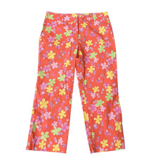 Lilly Pulitzer vintage Palm Beach Coral Sands cotton Stretch Liza Capri Pants 8