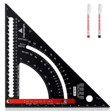 Dajianglx 12 Inch Aluminum Carpenter Square Woodworking Adjustable Rafter Fra...