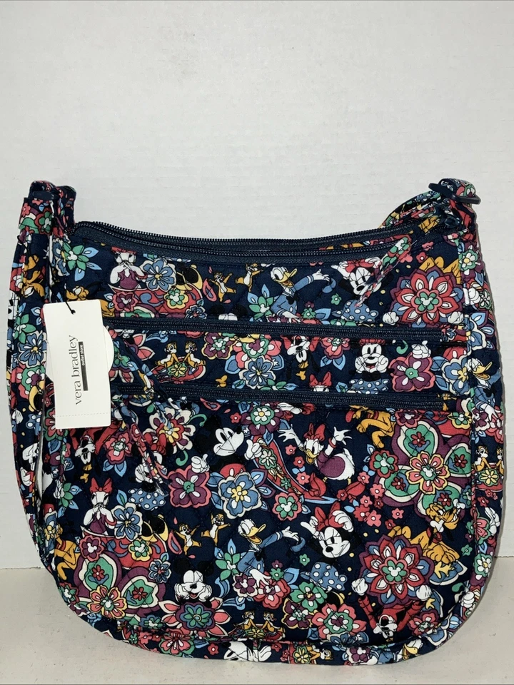VERA BRADLEY DISNEY MICKEY AND FRIENDS PLAYFUL FLORAL TRIO ZIP HIPSTER /NWT - Image 3 of 4