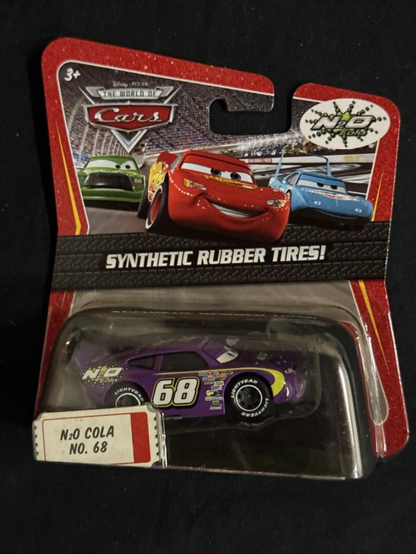 Mattel Disney Pixar The World of Cars N2O Cola No. 68 Car Synthetic Rubber Tires