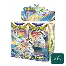 Brilliant Stars Booster Box Case 6 Boxes Pokemon Sword & Shield Sealed English