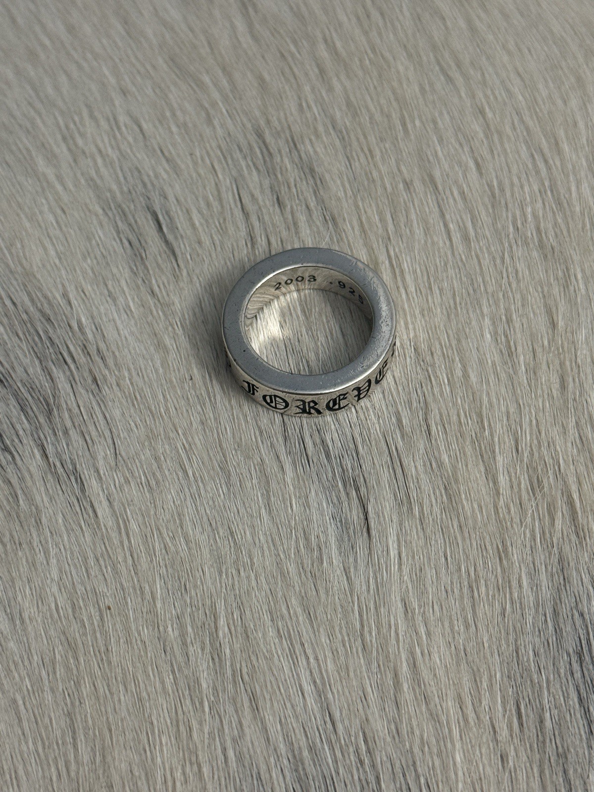 Chrome Hearts Forever Sterling Silver 2003 Cross Band Ring 925 CH Size 7.5 thumbnail 5