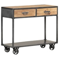 Konsolentisch 90X35X74Cm Altholz Massiv Konsole Beistelltisch Flurtisch vidaXL