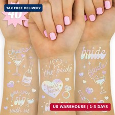 xo, Fetti Cheers Bachelorette Temporary Tattoos - 40 Iridescent Styles Bachelo