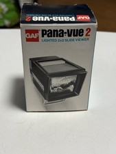 Vintage GAF Pana Vue 2 Slide Viewer Brown Retro Photography Display W/manual