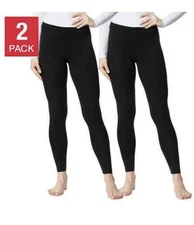 32 Degrees Heat Women's Base Layer Underwear Pants 2 Pack Black Size Large NWT