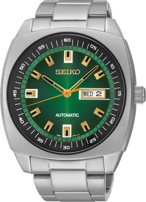 Seiko Men's Recraft SNKM97 Green Dial Stainless Steel Automatic