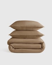 Quince Bamboo Duvet Cover Set Walnut  King/cal King