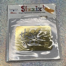 1 NEW Sizzix Simple Impressions Embossing Folder "THANK YOU" No. 38-8671