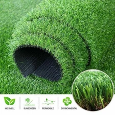  Green Artificial Synthetic Grass Rug Garden Landscape Fake Turf Lawn Carpet Mat