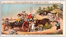 1880s AST Co Shoes Woman Lived in A Shoe  New Bedford Mass Victorian Trade Card