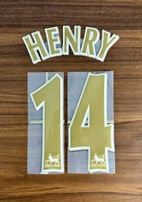 Official Namesets Henry14 Gold  for Arsenal Home 2005/06