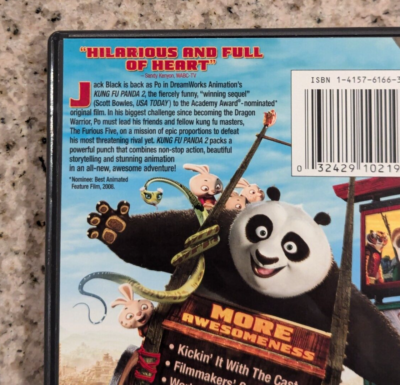 Kung Fu Panda 2 (DVD, 2011) Widescreen Version - Jack Black - Free