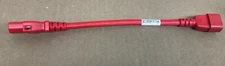 WELL SHIN Heavy Duty CPU/PDU Locking Power Cord - C14 to C13 - 15 Amp - 1FT RED