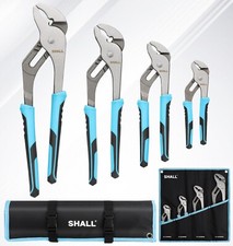 SHALL 4PC Groove Joint Pliers Set,12/10/8/6 Inch Adjustable Water Pump Pliers