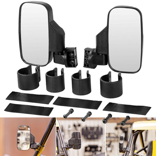 Rear Side View Mirror For 1.75'' 2'' Clamp UTV ATV Polaris - Foto 2