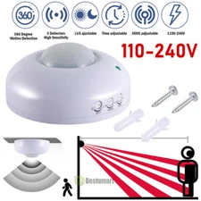 360° LED Outdoor Security PIR Infrared Sensor Motion Wall Light Detector Switch