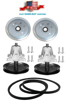 H&H PARTS Complete 42" Spindle Pulley Belt For Craftsman T105 T110 T130 42" Deck Kit