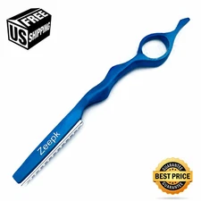 NEW HAIR FEATHER STYLING RAZOR TRIMMER SHAVER SHAPER FOR SALON BARBER BLUE