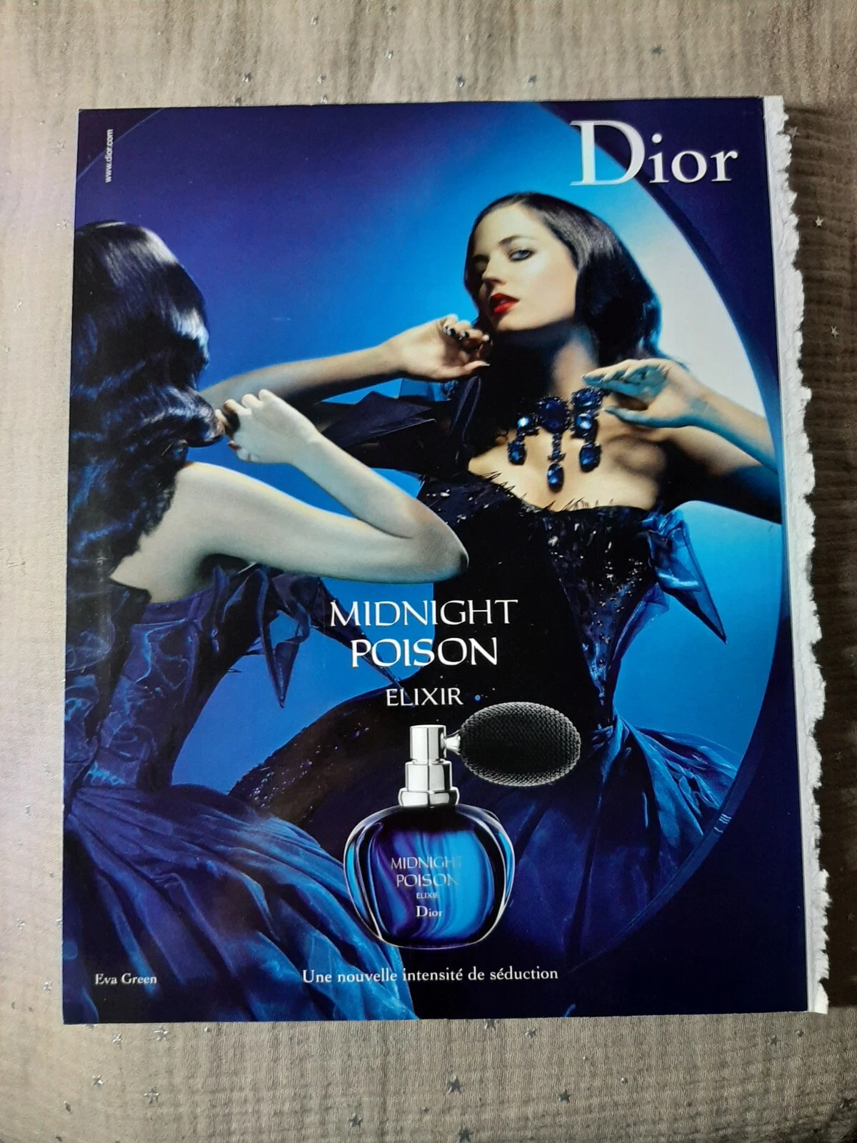 Publicité papier Parfum. Perfume Ad C. Dior Midnight poison de 2008