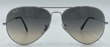 Ray Ban Aviator Silver 3025 003/32 Grey Gradient Sunglasses 55 mm Discounted