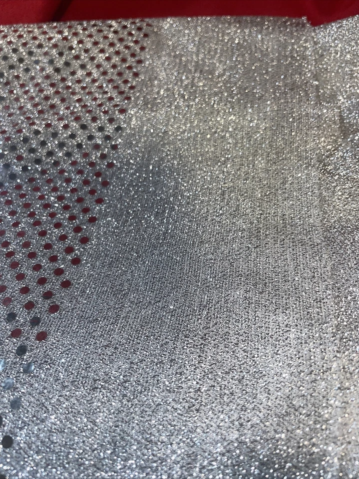 Silver bling fabric 45” wide X 2 yards.  - Image 2 of 4