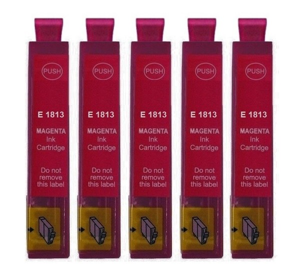 ✅ 5 Kompatible Patronen T18 Xl Magenta FüR Epson XP-305 XP-312 XP-313 XP-315-image