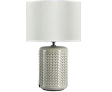 Pauleen LED Deko Tisch Lampe Leuchte GO FOR GLOW Keramik Textil beige grau grün