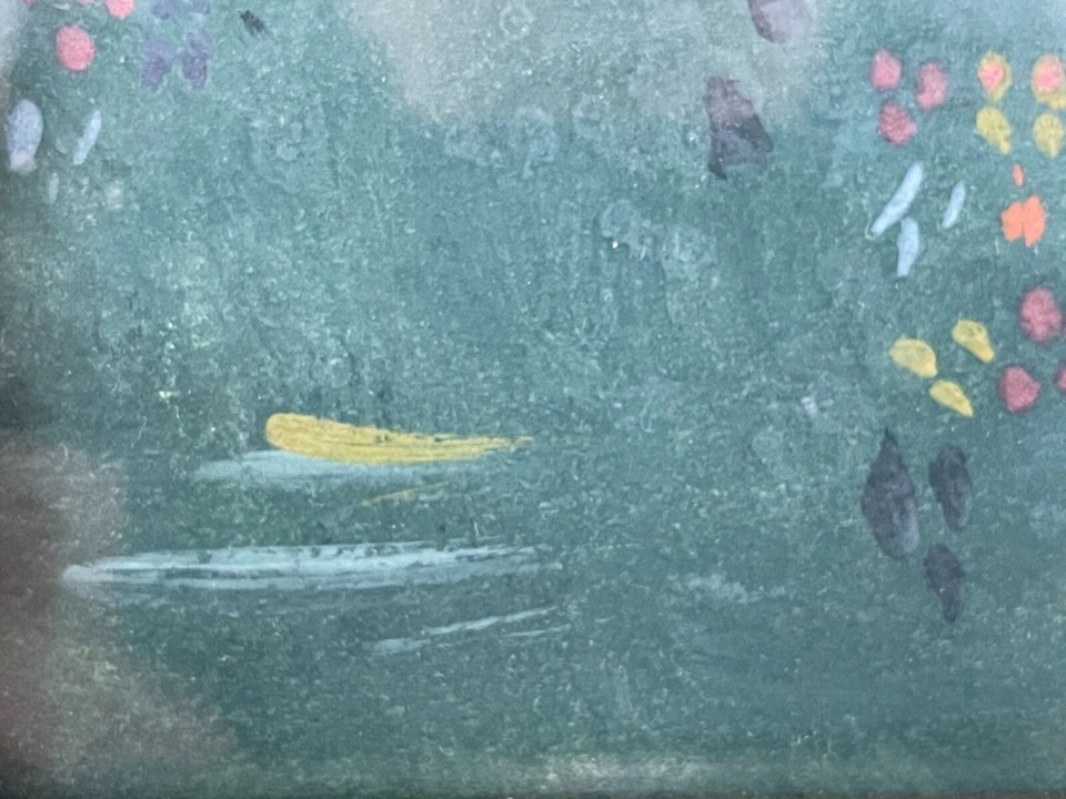 Bailarina estilo Art Deco bailando a la luz de la luna pintura enmarcada firmada por Evelyn Foto 4 de 4