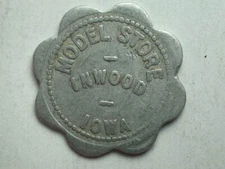 Inwood Iowa Model Store 10c Token