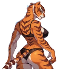 Master Tigress Waifu Weatherproof Anime Sticker 6" Car Decal