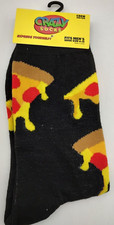 Crazy Socks - Men's Crew Socks - Shoe Size 6-12 - Pizza - New