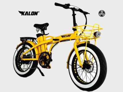 Vélo électrique Pliant Fat Bike KALON 20" - BOUBOU BICLOO® - Noir/blanc/vert Sable