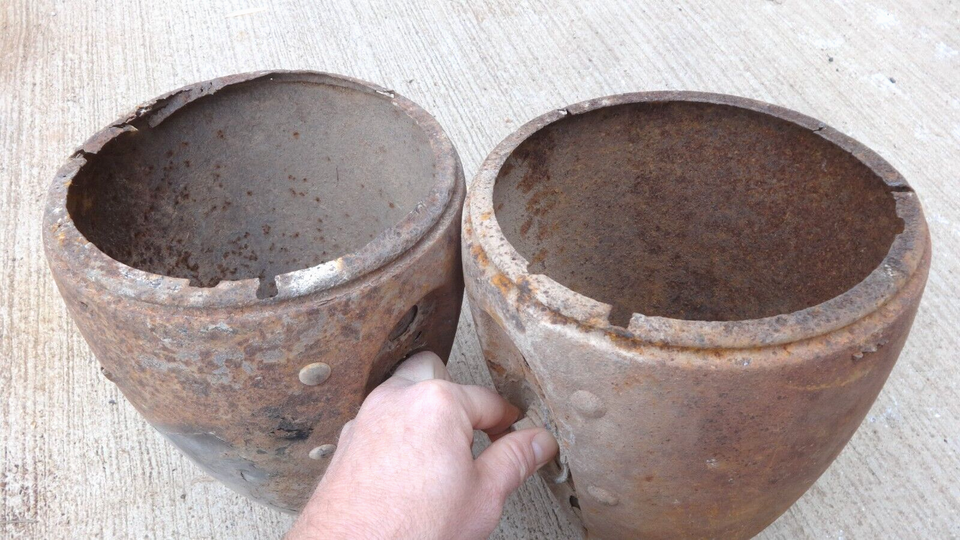 Paire De Phares (Headlight Buckets) Origine Chevrolet 1938 - Pour Pièces/restauration