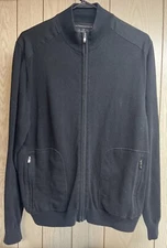 Cutter & Buck Men's Black Full-Zip Jacket M 100% Cotton Made in China