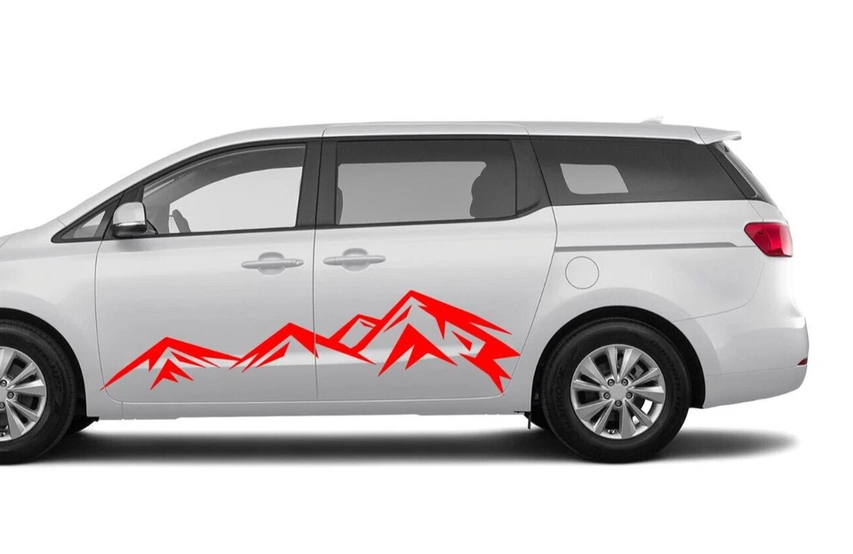 Kit de calcomanías adhesivas gráficas Side Mountain Hill para minivan KIA Sedona 2020 2021 Foto 4 de 4