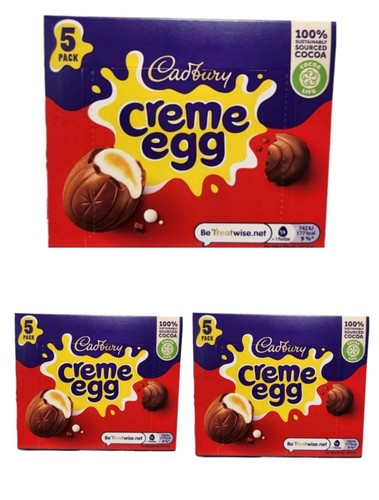 Cadbury Crème Egg 5Pack Milk Chocolate Eggs with Soft Fondant Centre - Picture 16 of 27