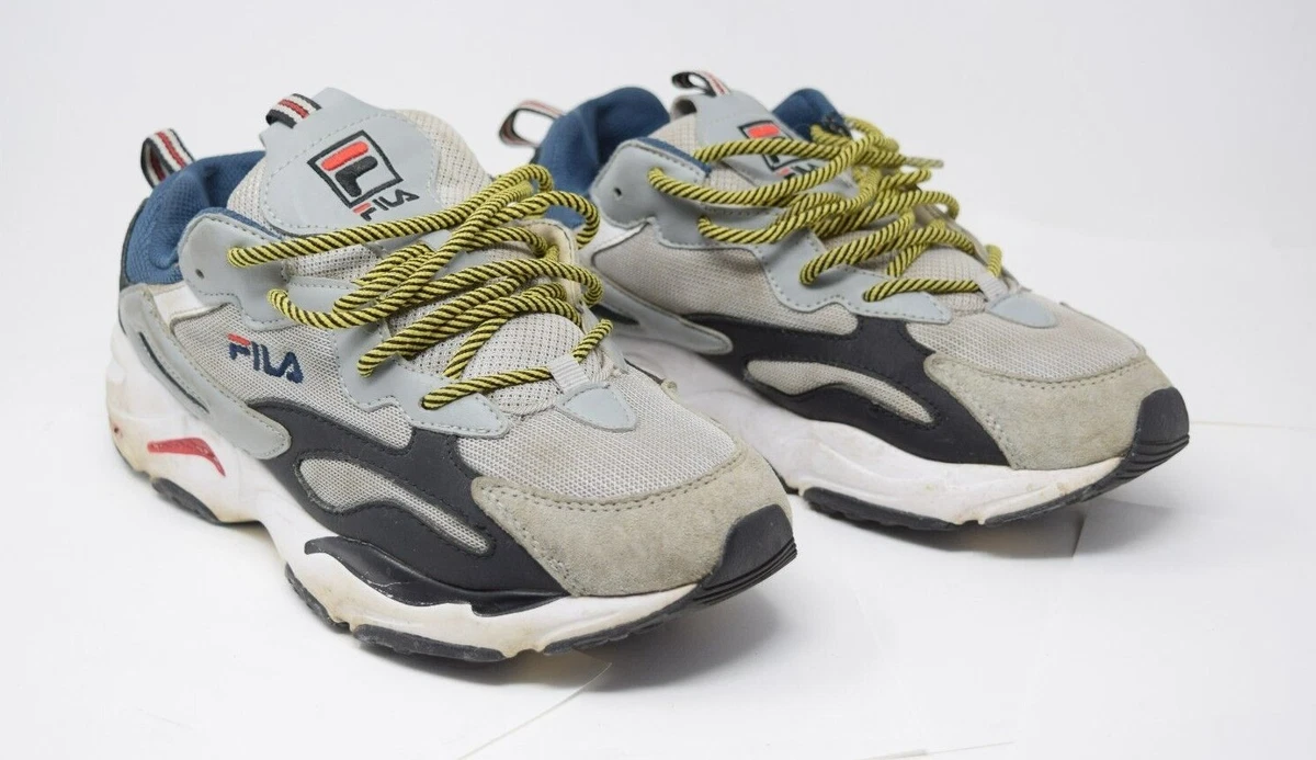 FILA Ray Tracer Blue Grey Black 1RM00586 051 US Mens Size 9 Sneakers Shoes
