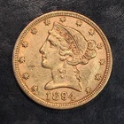 1894 $5 Gold Liberty Head - Nice Details - High Quality Scans #P739