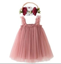 Layered Tulle Tutu Dress for Toddler - Baby girls Princess set with headband