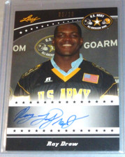 2011 Leaf US Army All American Bowl ~ Ray Drew Auto Signed Autograph #d 5/20