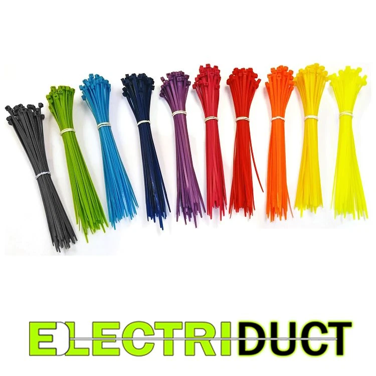 Electriduct 500 Pieces Nylon Cable Ties Kits - 4" - 6" - 8" - 11" - MultiColor