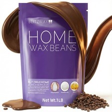 BLITZWAX Hard Wax Beads for Hair Removal 1lb 16 Ounce Pack of 1 , Brown