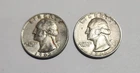 Lot of 2 Washington Silver Quarters 25C 1961-D & 1962-D Denver 0.9 Fine
