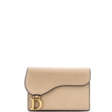 Christian Dior Saddle Card Case Oblique Canvas