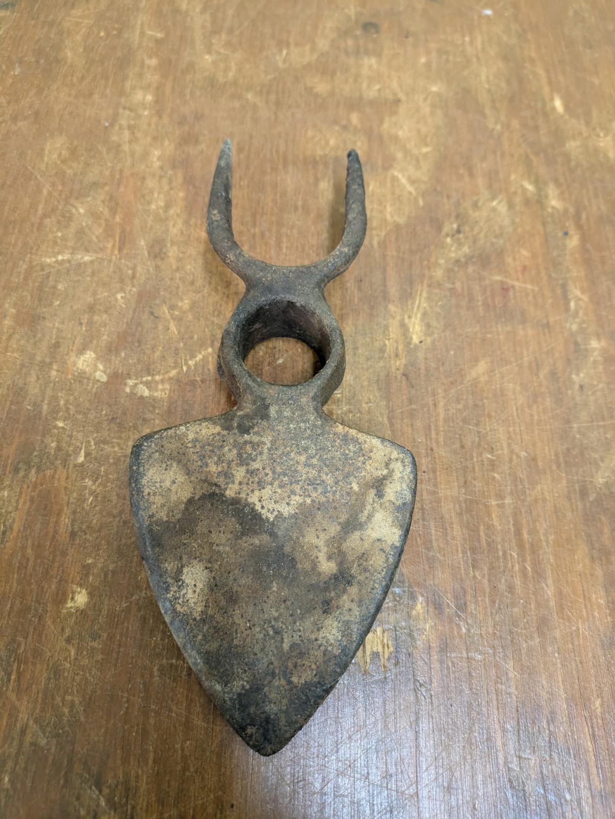 Two Primitive Rustic Grub Hoe Mallet Pick Garden Tool Heads