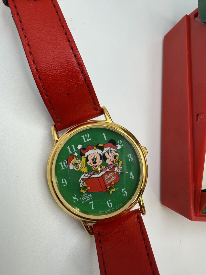 Рабочие винтажные часы Lorus Disney Микки Минни Дональд рождественские колядовщики с коробкой - Изображение 2 из 4