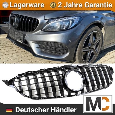 Panamericana Frontgrill Kühlergrill Schwarz passt für Mercedes W205 S205 Mopf